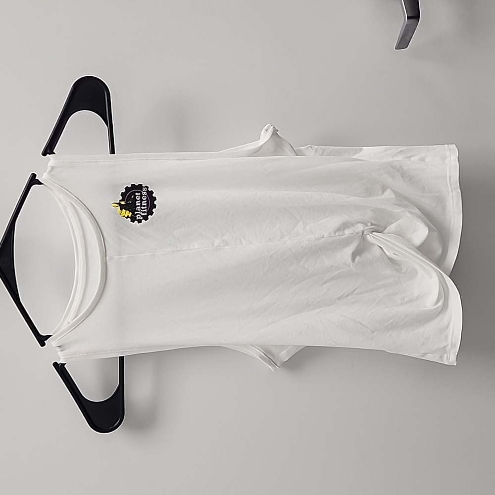 Outdoor Voices X Planet Fitness White Tank Top with Knot Size XS